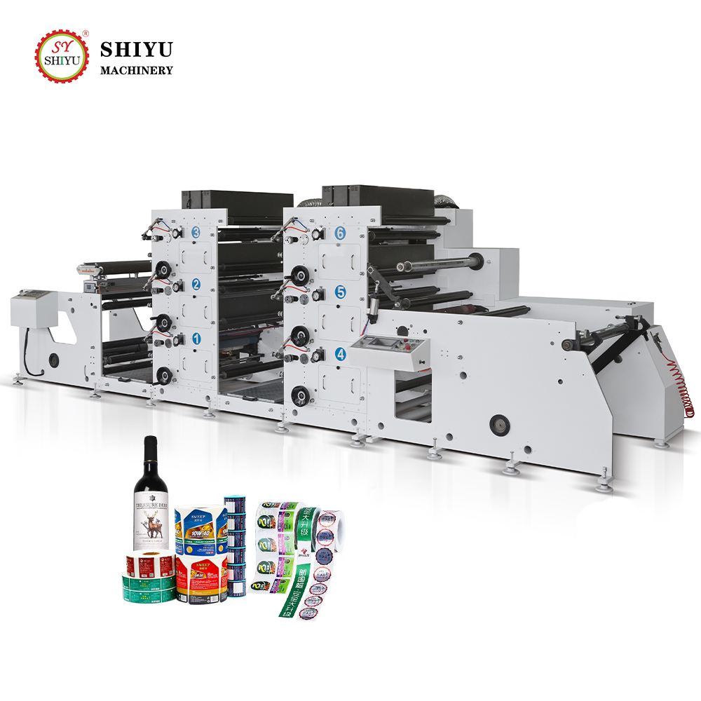 Flexographic Plastic Film Label Printing Machine Flexografica Polythene Flexo Printing Machine 6 Color