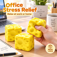 Bloc Squishy en PU en forme de fromage à remontée lente, jouet anti-stress souple à presser, cadeau amusant pour enfants et adultes