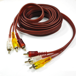 Oem מצופה זהב זכר 3rca 3 rca אודיו מרוסק עבור vcd מיקרופון צג vd שחקן pvc ז 'קט שילוב מגן - Product Image 4