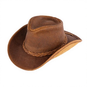 Black Polyester/Cotton Cowboy <b>Hat</b> Wide Brim Western Style Braided Band Unisex Fashion Summer Outdoor <b>Party</b> Travel <b>Hat</b> - Product Image 5