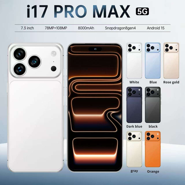 Wholesale New Arrived Low Price I17 Pro Max Mobile Phones Dual Sim Global Version I17ProMax Smartphone 8GB+256GB Cell Phones