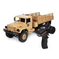 Camion militaire télécommandé WPL M35 à six roues, échelle 1:16, jouet RC tout-terrain 4 canaux, portée 30m, prêt à l'emploi