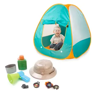 Toyhome haute qualité à bas prix enfants Camping jouets avec outils Camping explorer jouets tente jouet pour jeu d'exploration en plein air