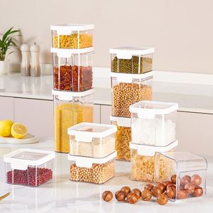 Food Grade Kitchen Storage <b>Rack</b> Leak-Proof Sealed Plastic Storage Box Kitchen Jar Cereal Snack Pasta Dry Food Storage Canister - Product Image 2
