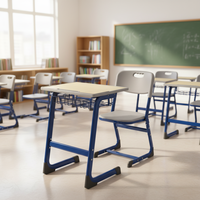 Fournisseur de mobilier scolaire de haute qualité, tables et chaises d'école, bureau d'étude en métal pour étudiants