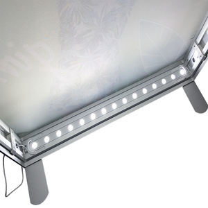 แบบพกพาพับอลูมิเนียมไฟ Led โปรโมชั่น Backlit ป๊อปอัพเคาน์เตอร์แสดงบูธ - Product Image 5