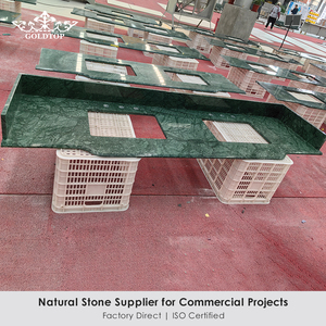 Encimeras de Mármol Verde Guatemala de Lujo al por Mayor, Marca Goldtop OEM/ODM, para Baños de Hoteles y Resorts Venecianos en <span class=keywords><strong>Las</strong></span> Vegas - Product Image 2