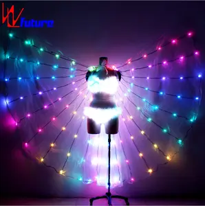 Amazing color changed LED wings with LED bra Sexy Light gogo dancer costumes