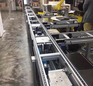 Dubbele Snelheid Kettingtransporteur Voor Elektrische Motorfiets Assemblagelijn Pallet Transportband Systeem Vrije Stroom Gemotoriseerde Dubbele Snelheid - Product Image 6