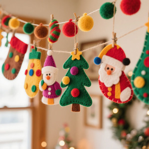 Ornamenti personalizzati per albero di natale fai da te pendente in feltro appeso a parete decorazioni per pupazzo di neve di natale Babbo Natale per <span class=keywords><strong>feste</strong></span> - Product Image 1
