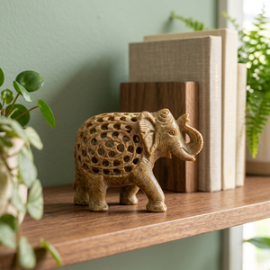 Soap Stone <b>Elephants</b> Shaped Decorative Object - Product Image 3