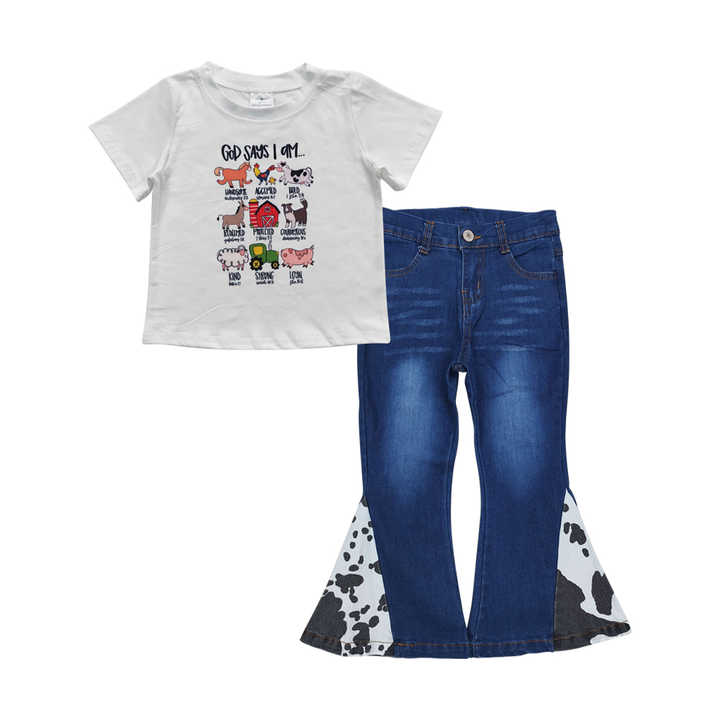 Kakina CMSX Women's Lace-up Bow Bell Bottom Denim Pants,Fashion Classic