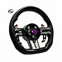 Volant en fibre de carbone véritable de haute qualité avec LED, fabriqué sur mesure pour Mercedes-Benz W223 809P GLK Classe E W464 G63 G500