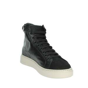 Baskets montantes en cuir Antony Sander NEVADA noires pour homme, taille 45 – Chaussures de mode - Product Image 5