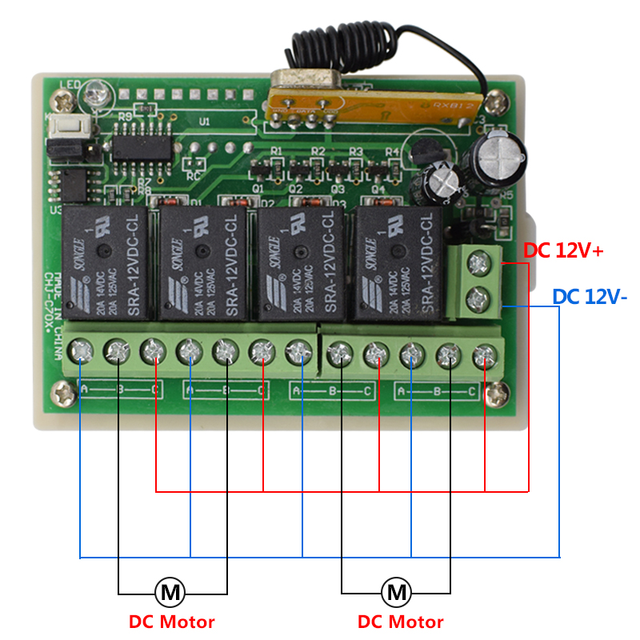 Wireless Remote Control 12V 4CH Channel 433Mhz Switch Integrated Circuit With 433MHz Transmitter DIY