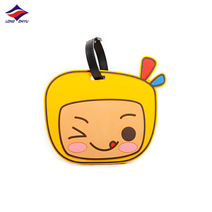 Longzhiyu 15 Years Manufacturer Custom PVC Luggage Tag <b>Suitcase</b> Baggage Handbag ID Tags <b>Label</b> Cartoon Style Travel Accessories - Product Image 2