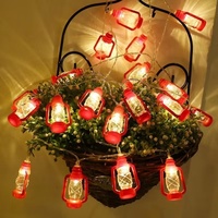 Lanterne à cordes rétro LED multi-alimentation pour le camping en plein air, classée IP55, avec lumière colorée pour la décoration de tente