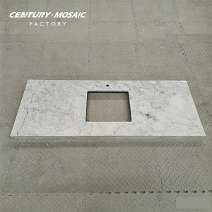 Centurymosaic - Encimera de Mármol Natural Blanco Carrara de Lujo, Pulido, para Baño, Cocina, Hotel, Decoración de Villas - Product Image 5