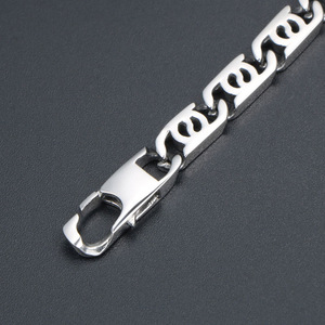 Men's <b>Titanium</b> Steel <b>Chain</b> Bracelet 21 Cm Length Simple Smooth Finish Hip Hop Party Jewelry CE174 - Product Image 4
