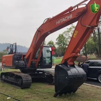 Excavadora de cadenas Hitachi ZX250 usada de 25 toneladas, diseño de cadenas largas, excelente movilidad en sitios con barro, pocas horas de trabajo.