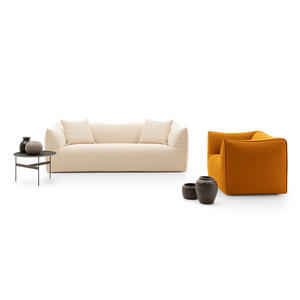 Sofá Le Bambole de Forma Recta Semicircular, Tapizado con Relleno de Espuma, Muebles para Sala de Estar - Product Image 1