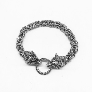 Pulsera de acero de titanio con cabeza de lobo yunnique, joyería Punk Hip Hop para hombre, regalo, pulsera de cadena a la moda - Product Image 3