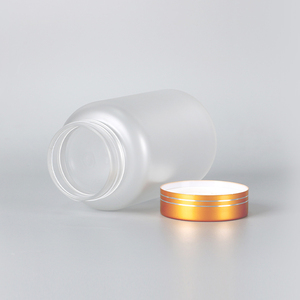 PET Matte Transparent <b>Bottle</b> 100ml 150ml 200ml 300ml 4oz 6oz with Silver Metal Screw Cap for Vitamin Pill Medicine Storage - Product Image 4