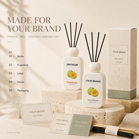 Diffuseur de parfum d'ambiance personnalisé 180 ml aux senteurs fruitées (Cantaloup, Litchi, Pêche, Pomme) pour boutiques de cadeaux, vente au détail et OEM