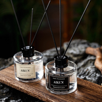 Diffuseur de parfum AIKUN en verre de luxe, bouteille transparente, aromathérapie sans flamme, parfum délicat pour la pièce, diffuseur de parfum écologique