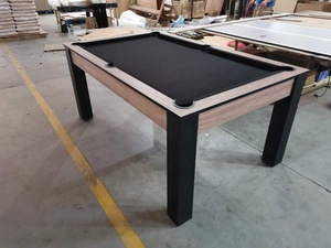 Table de 1/2 pieds, 7 pieds, <span class=keywords><strong>convertible</strong></span>, design <span class=keywords><strong>industriel</strong></span>, pour piscine et table à manger, avec tapis rouge vert bleu - Product Image 6