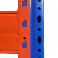 Étagère industrielle métallique à 4 niveaux, légère, sans boulons, durable, pour entrepôt, en acier.