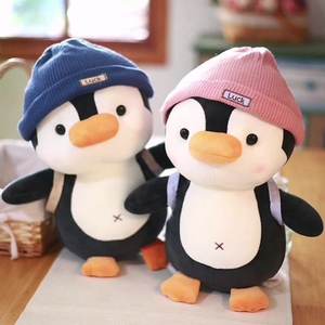 Peluche di Pinguino Carino con Cappello, Regalo di Compleanno per Bambini, Pupazzo per Macchina Acchiappa-Peluche, Cuscino per Dormire - Product Image 3