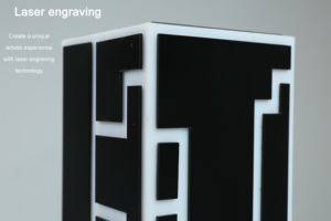 Acrylic nhà hàng văn phòng ngủ RGB đứng ánh sáng ban đêm nhiều màu <span class=keywords><strong>Cube</strong></span> Đèn bàn - Product Image 3