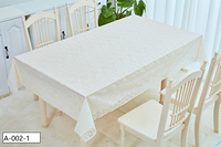 Nappe à motif floral moderne imprimée imperméable PVC brillant vichy dentelle élégant non tissé Technics chemin de table pour élégant