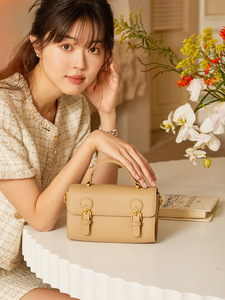 Bolso pequeño de cuero de mano 2024 nuevo bolso de cartero de estilo escolar con diseño de nicho cruzado de un hombro de piel de vaca - Product Image 6