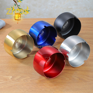 Cenicero de acero inoxidable de diseño clásico, <span class=keywords><strong>sin</strong></span> <span class=keywords><strong>humo</strong></span>, inodoro y a prueba de viento, para mesa de oficina en casa o Patio al aire libre - Product Image 4