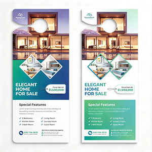 Impresión de Tarjetas Colgantes Personalizadas para Agentes Inmobiliarios, Marketing Inmobiliario, Folleto de San Valentín: Listo para Enamorarse de una Nueva Casa - Product Image 1