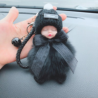 Coloré Mignon De Mode Balle En Peluche Porte-clés En Peluche Pompon Trousseau De Bébé pour Fille (KC273C)