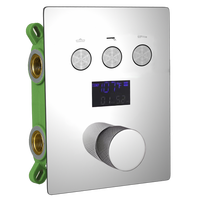 Affichage de la température fonction de sortie à 3 voies vanne de dérivation de douche mélangeur thermostatique mélangeur de douche