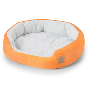 Winterhuisdierenproducten Lamsfluwelen <span class=keywords><strong>Kennel</strong></span> Groothandel Warme Kleine Hondenkennel Met Massief Patroon Hondenbed En Huisdierenmat - Product Image 4
