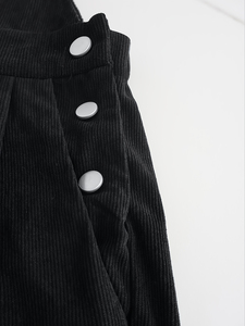 Tuta Casual in <span class=keywords><strong>Denim</strong></span> da donna con bretelle lunghe in velluto a girasole tuta senza schiena con tasche - Product Image 4