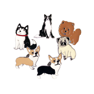 Bonne qualité Changzhi vente chaude métal <span class=keywords><strong>chien</strong></span> de compagnie à travers broche vêtements casquette emblème alliage Animal Couple décorations - Product Image 1
