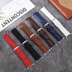 Correa de reloj de cuero genuino de liberación rápida, compatible con <span class=keywords><strong>Apple</strong></span> <span class=keywords><strong>Watch</strong></span> S8/<span class=keywords><strong>SE</strong></span>, correa suave de piel de becerro con barras de resorte de fácil ajuste - Product Image 3