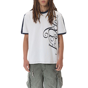 T-shirt pour homme de luxe, coupe ajustée, 100% coton, tricoté, lourd, respirant, imprimé à l'écran, surdimensionné, régulier - Product Image 3