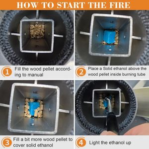 2025 Sản phẩm mới PELLET bếp PELLET hố lửa cho ngoài trời sân sau lửa trại, lò sưởi cho cắm trại Patio vườn Dã Ngoại - Product Image 3