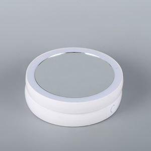 Double Sided Round Desktop Makeup <b>Mirror</b> 10X Magnification Foldable LED <b>Lighted</b> Vanity <b>Mirror</b> with Cosmetic Storage - Product Image 5