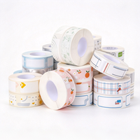 Rouleau d'étiquettes thermiques pour codes-barres, papier imperméable, adhésif personnalisé, pré-imprimé, coloré, blanc pur, transparent, approvisionnement en vrac, promotion
