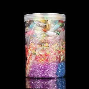 Kit de 75 pièces DIY : Perles en plastique colorées, outils en mousse et papier, breloques et accessoires pour slime, anti-stress, pour les 7-12 ans - Product Image 1