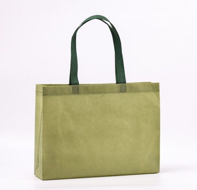 Manufacturer Custom Eco-Friendly Sustainable Biodegradable Recycling Promotional Handle Non Woven Striped Shopping Bag