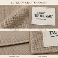 Sac enveloppe en jute naturel imprimé avec logo personnalisé 10*10cm pour bracelet, collier, pochette à bijoux en toile de jute réutilisable